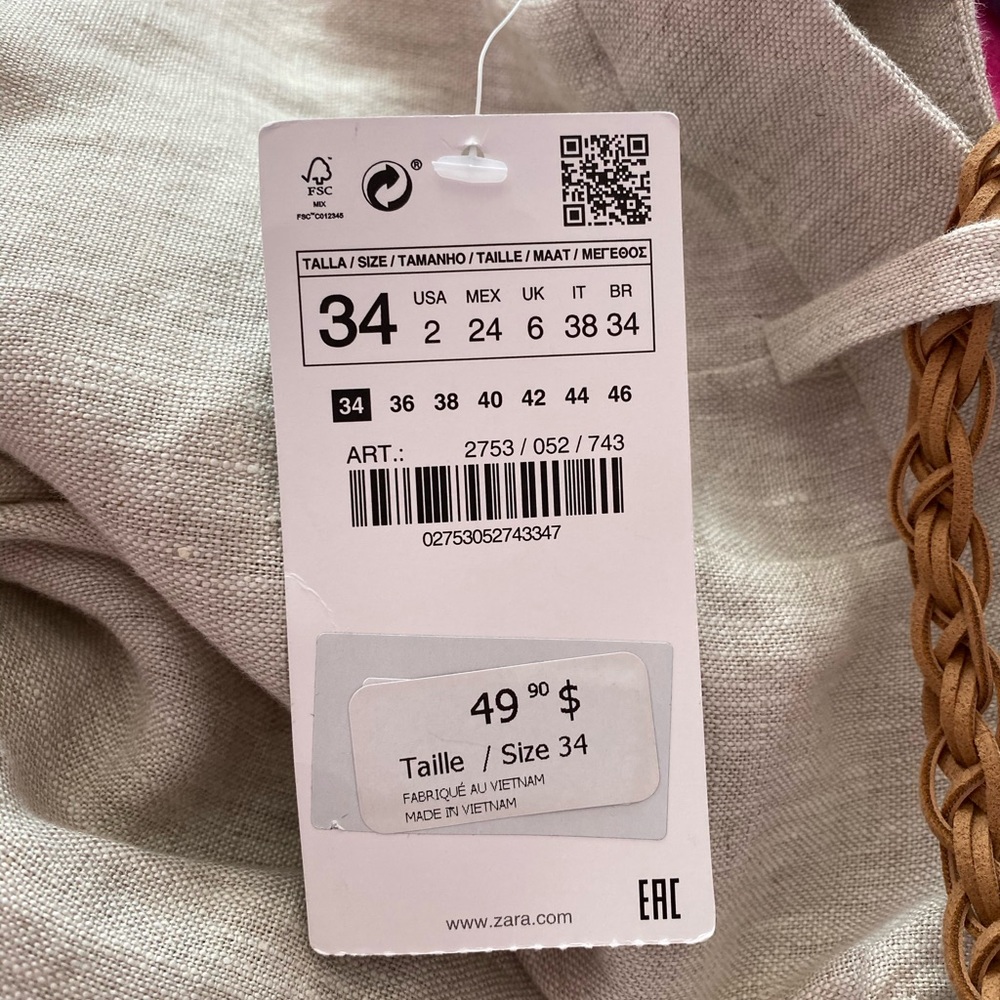Zara basic Linen pants - Picture 3 of 9